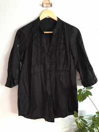 Bluzka koszulowa czarna z rękawem 3/4 koszula St.Bernard 40 L