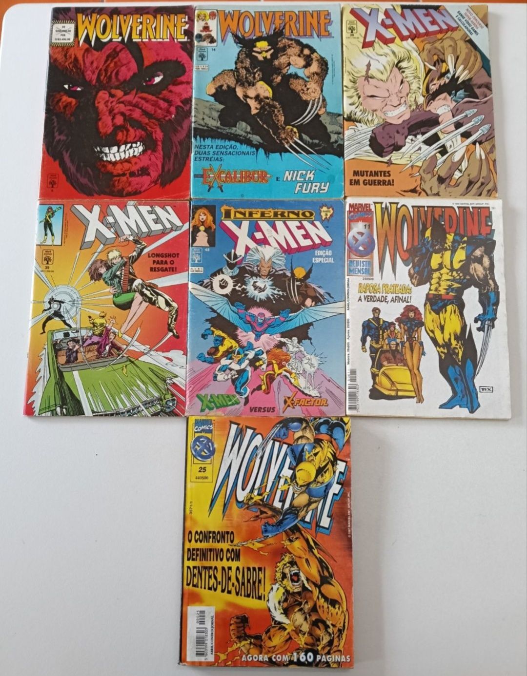 71 Livros de Hulk, Capitão América, Wolverine e X-Men da Abril
