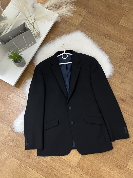 Чорний оверсайз піджак пиджак жакет блайзер базовий на підкладці