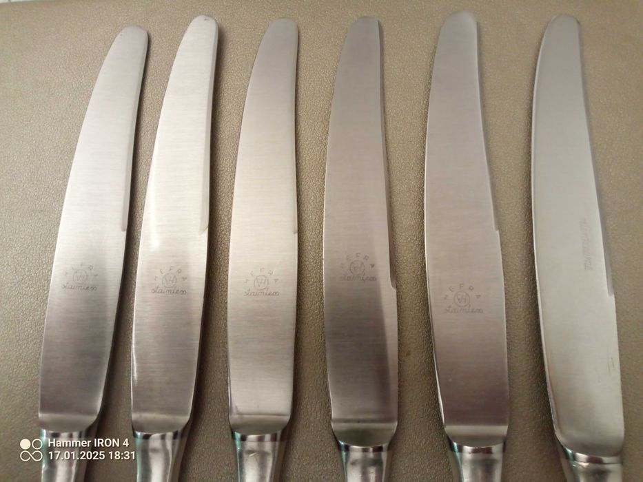 Fraget- księstwo warszawskie- komplet noży obiadowych- posrebrzane