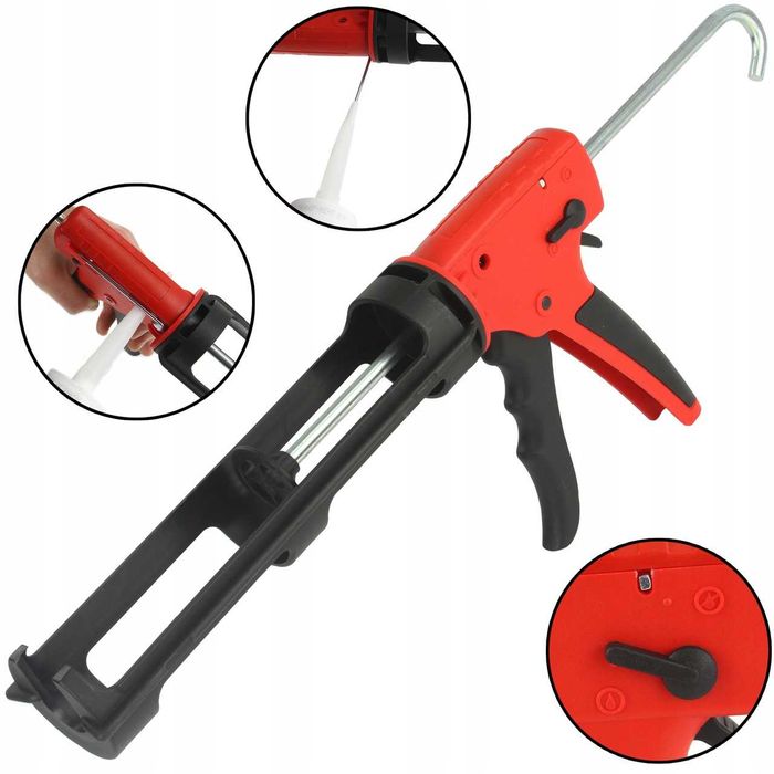 Pistolet do silikonu Mar-Pol z ergonomicznym uchwytem, 300ml