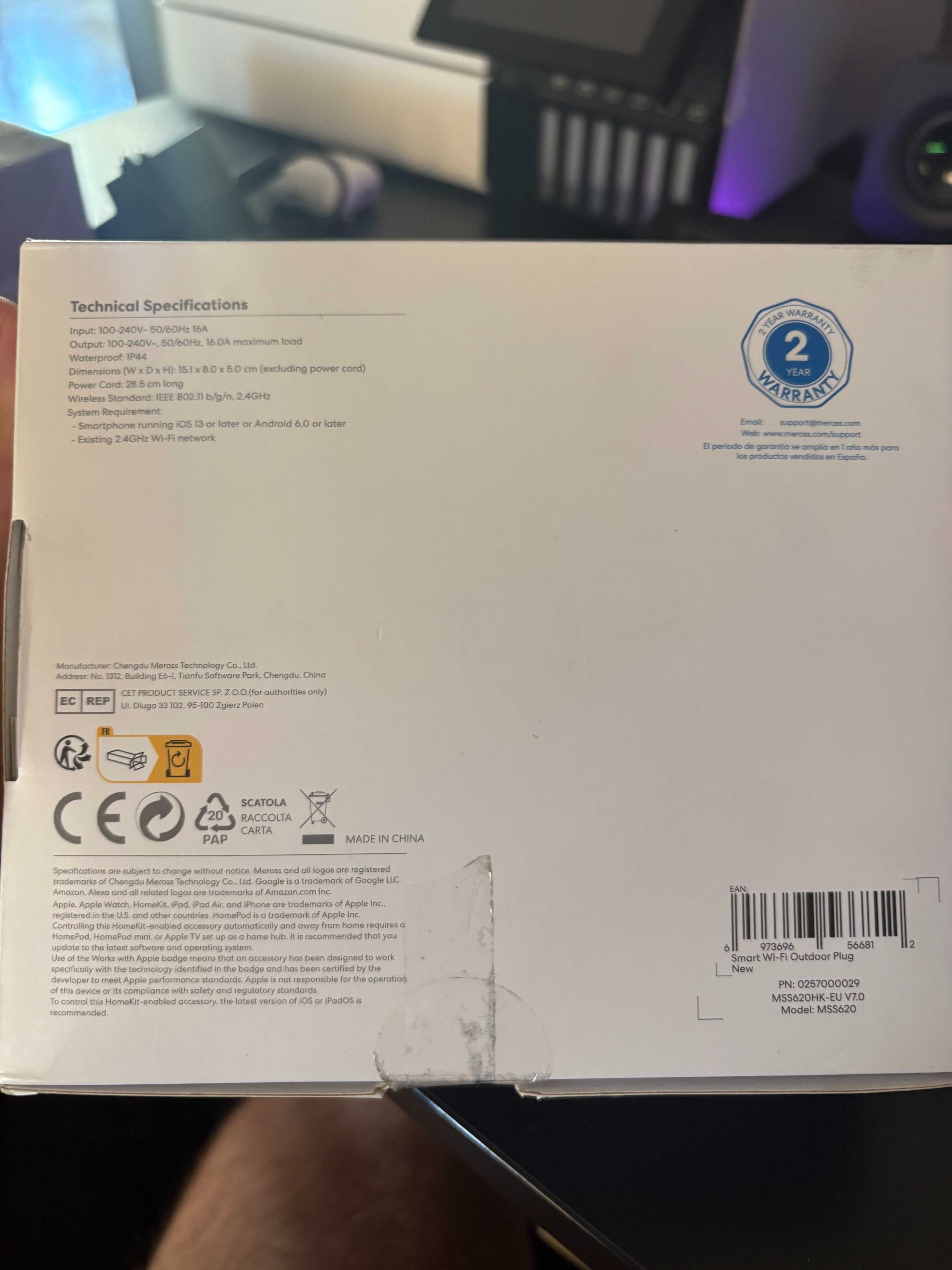 Gniazdko Smart Wi-Fi Outdoor Plug Meross MSS620