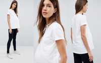 Asos maternity biała koszulka ciążowa xs s 34