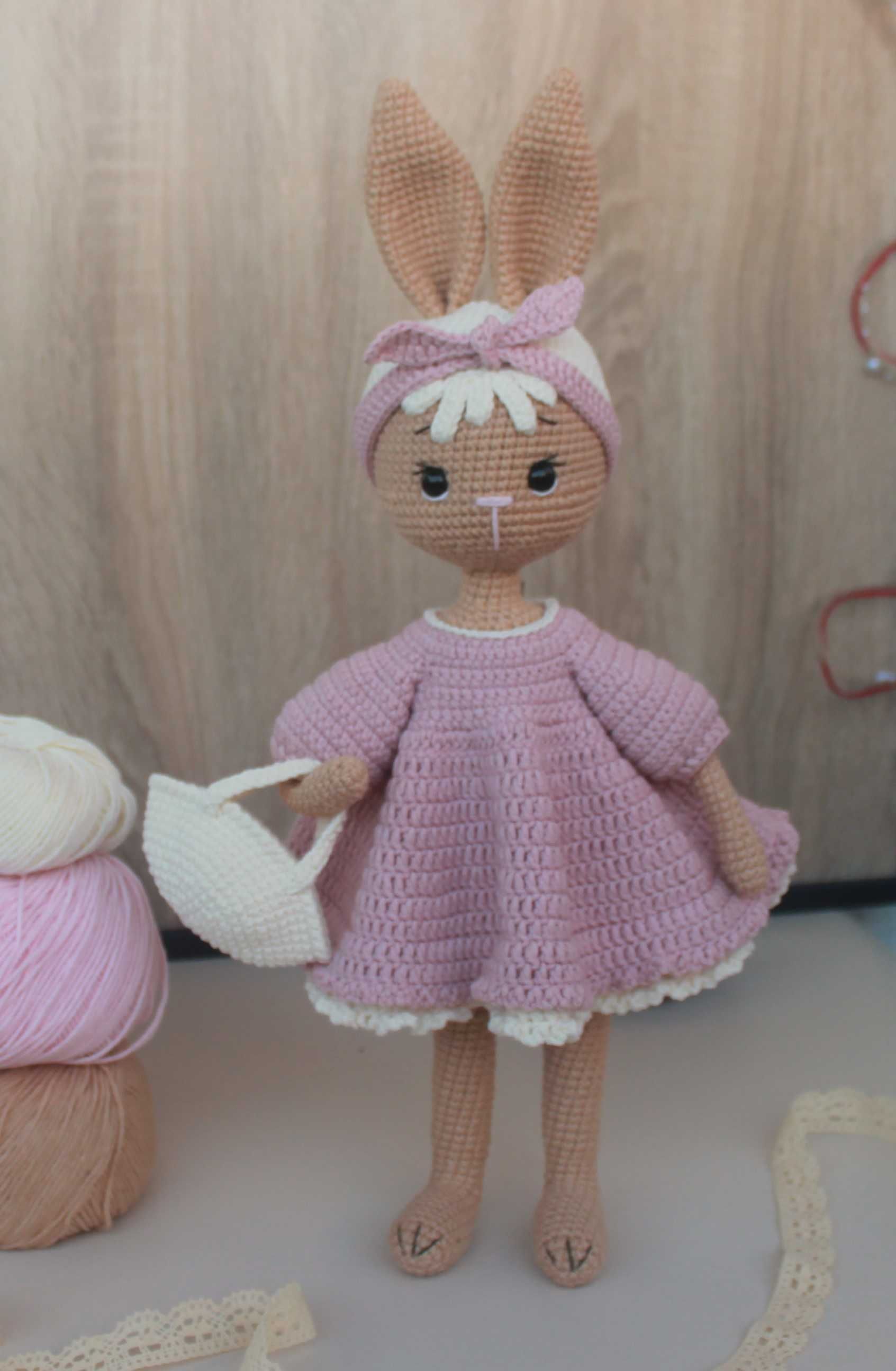 Zabawka Maskotka Amigurumi dla dzieci Królik zajaczek