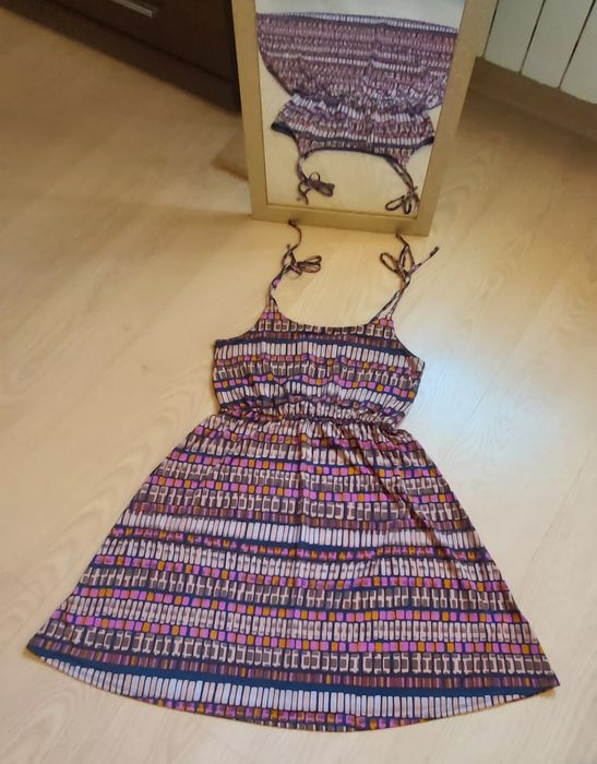 Sukienka wiosna lato impreza wesele codzienna ramiączka wiązana plecy