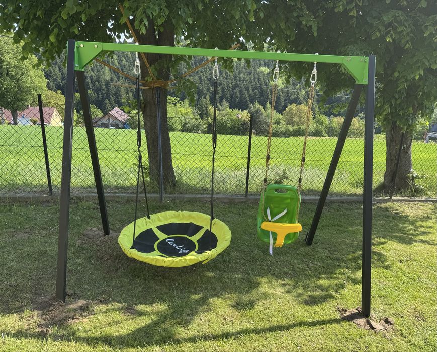 Huśtawka ogrodowa dla dzieci bocianie gniazdo