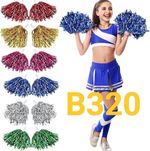 Pompony cheerleaderki 12szt zestaw kolorowe B320