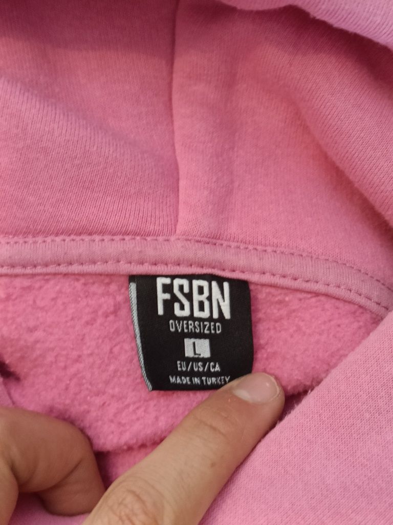 Hoodie Rosa-Choque Baggy