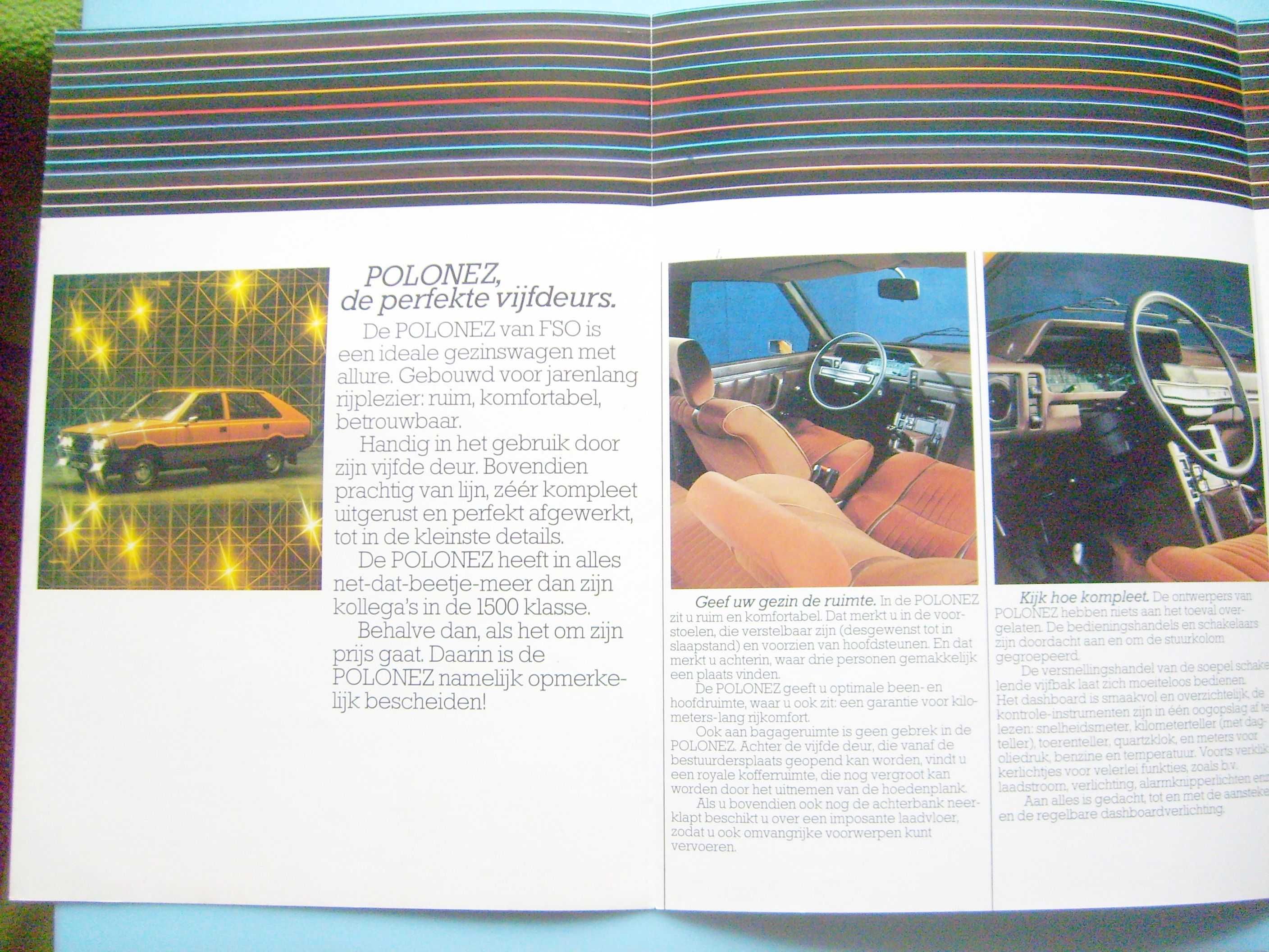 FSO Polonez 1500 prospekt De Binckhorst Auto 1979 / 6 str., stan BDB+