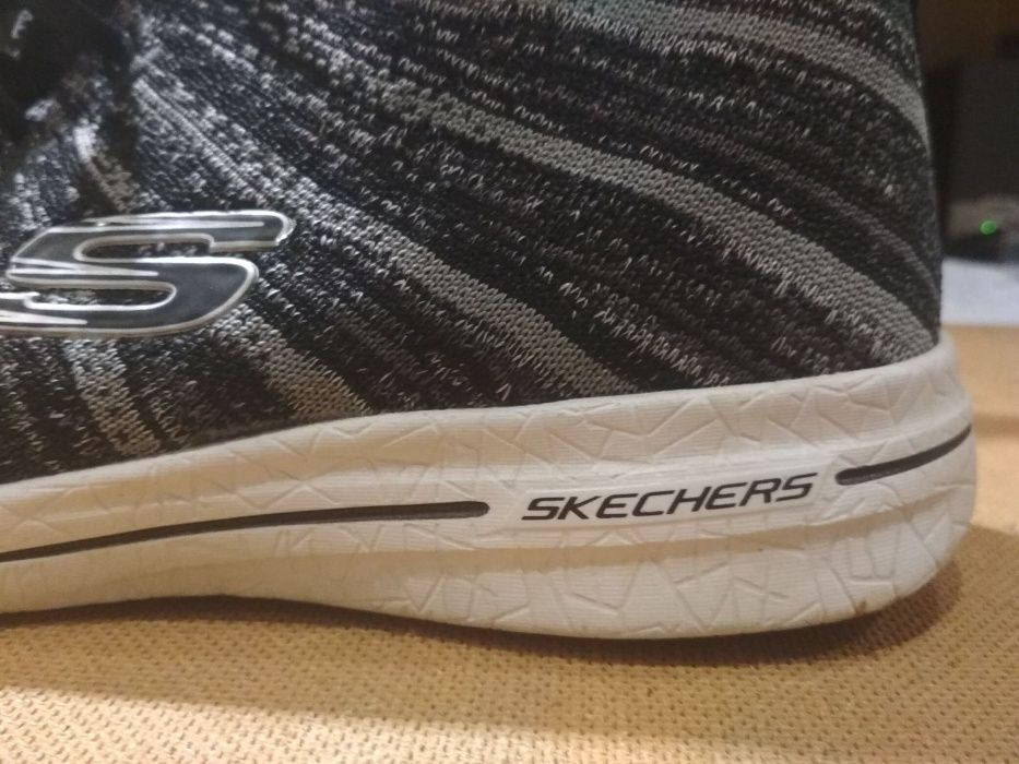 Серые всесезонные кроссовки Skechers логотип Кэжуал мокасины обувь