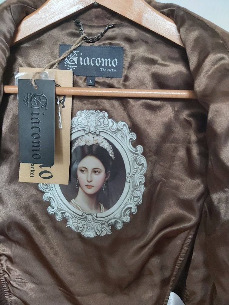 Giacomo The Jacket kurtka  skórzana  zamszowa damska r. L