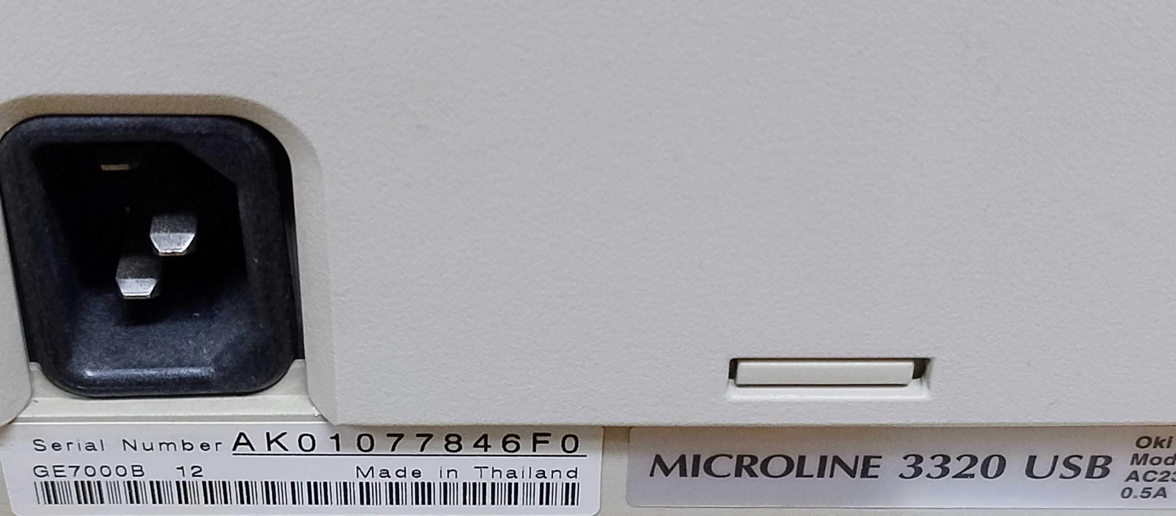 Drukarka igłowa OKI 3320, port LPT i USB, używana, sprawna
