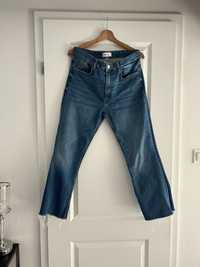 Spodnie zara jeans dzwony szerokie nogawki elastyczny material L