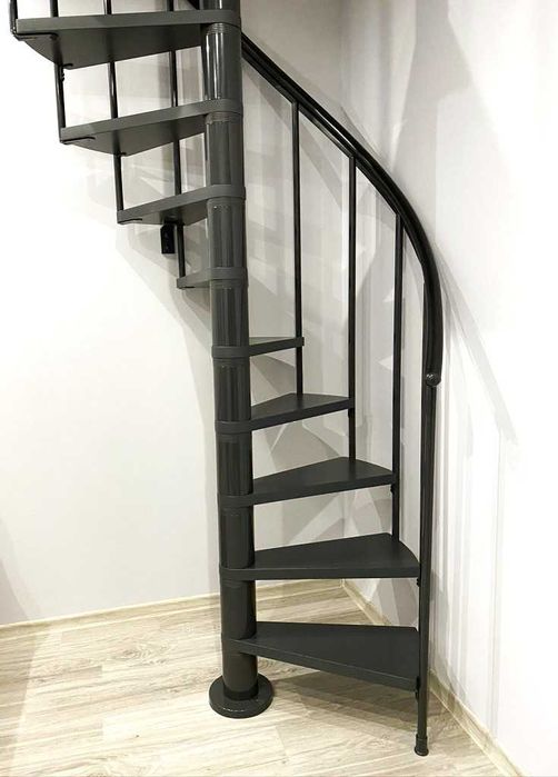 Nowoczesne schody kręcone, Las Vegas /Antracyt fi 140 cm