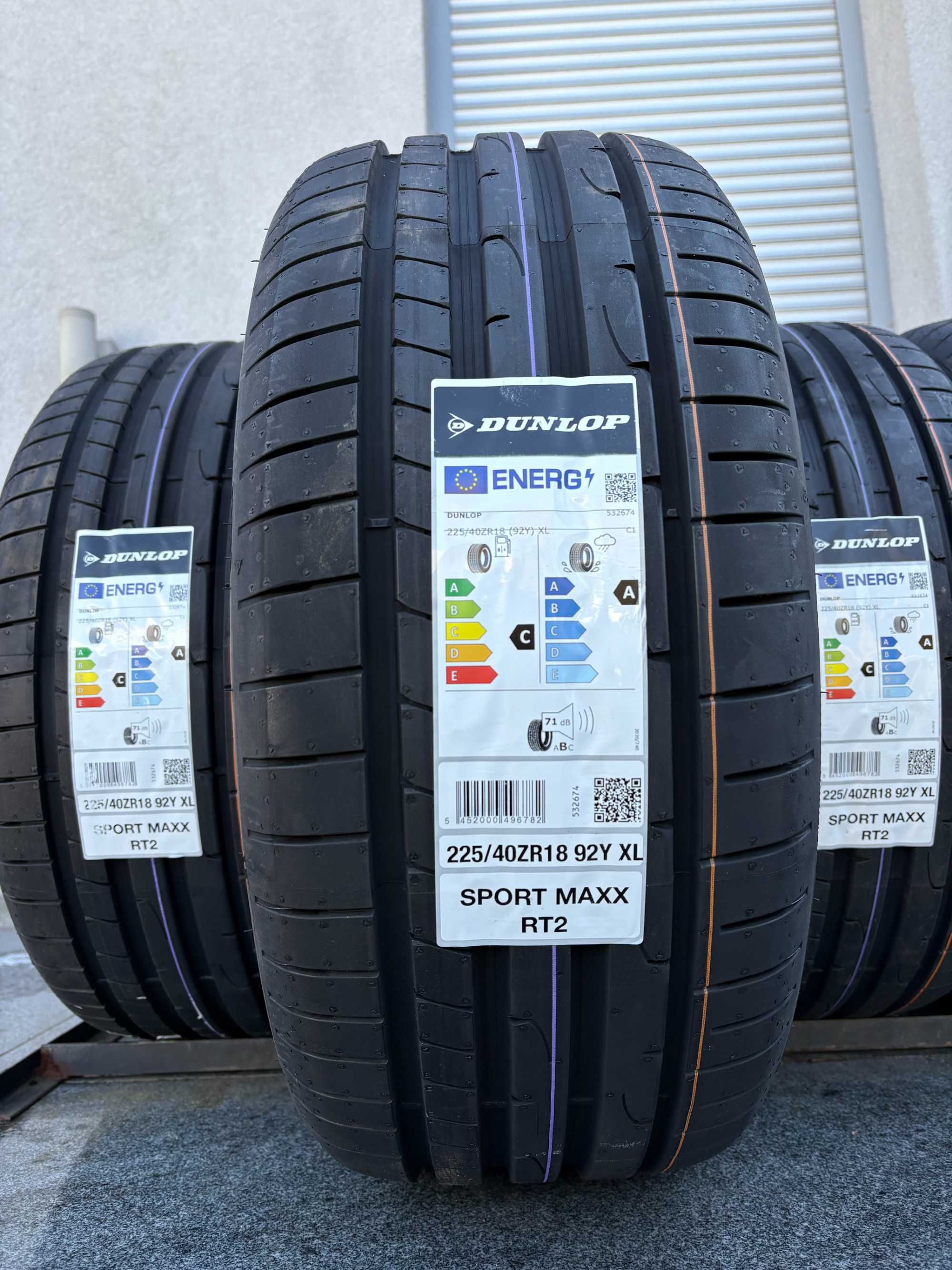 Letnia 225/40R18 Dunlop SportMaxxRT2 Prod. 2025 rok! C,A,71db gwa