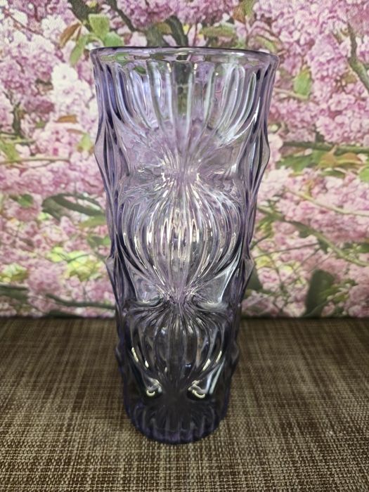 Ваза Флора фіолетова кольоровий кришталь (хрусталь)
