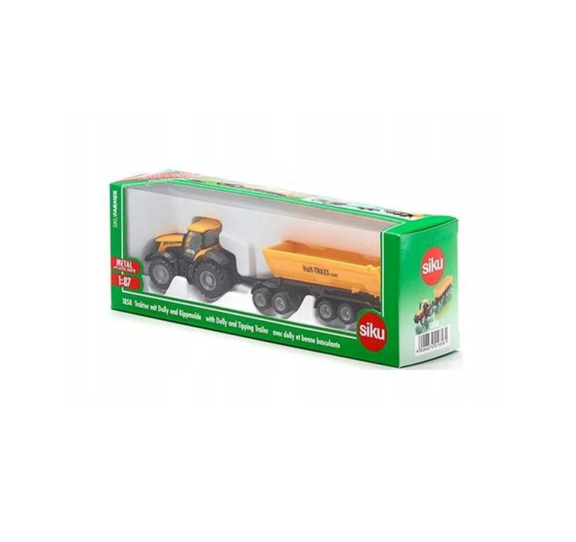 SIKU FARMER 1858 Traktor JCB Z Wózkiem i Wywrotką Ciągnik *NOWE*