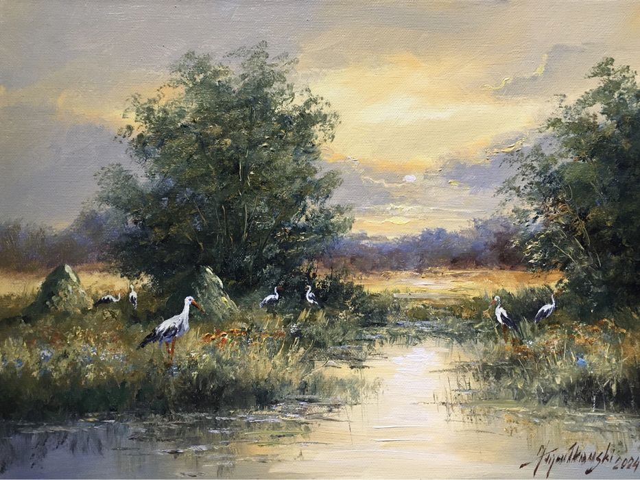 Obraz olejny-pejzaż J.Fijałkowski
