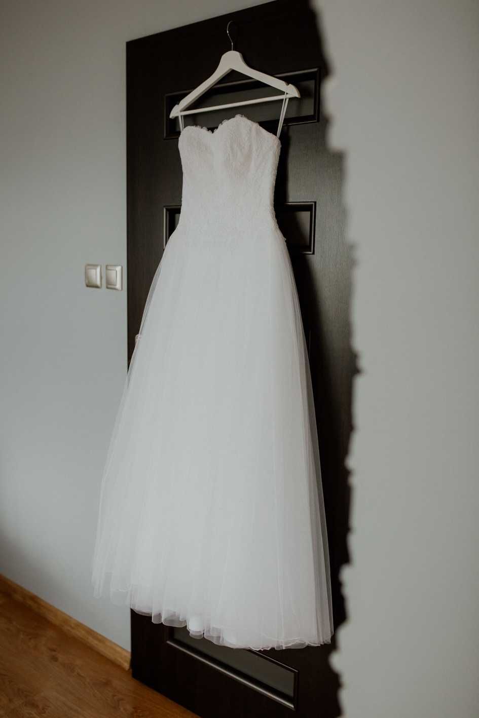 Suknia ślubna Bellis Roza kolor biały JAK NOWA