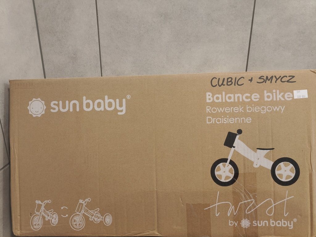 Rowerek biegowy 3w1 drewniany Sun Baby