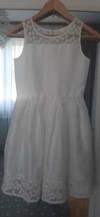 Smyk sukienka biała roz 146