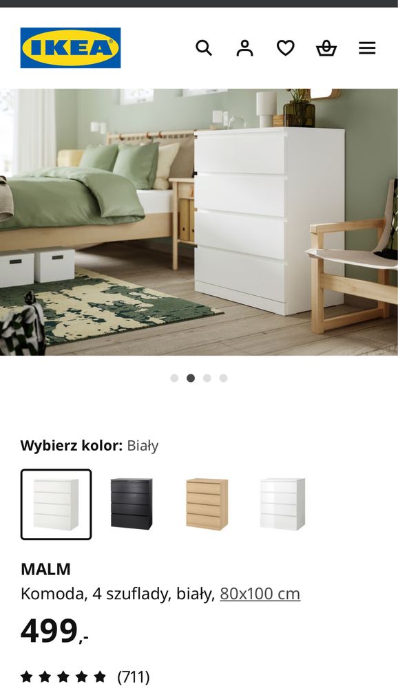 Nowa, nierozpakowna Komoda Malm z IKEA