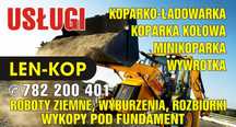 Wykopy pod fundament ogrodzenie drenaż studnię przyłącza kanalizacji