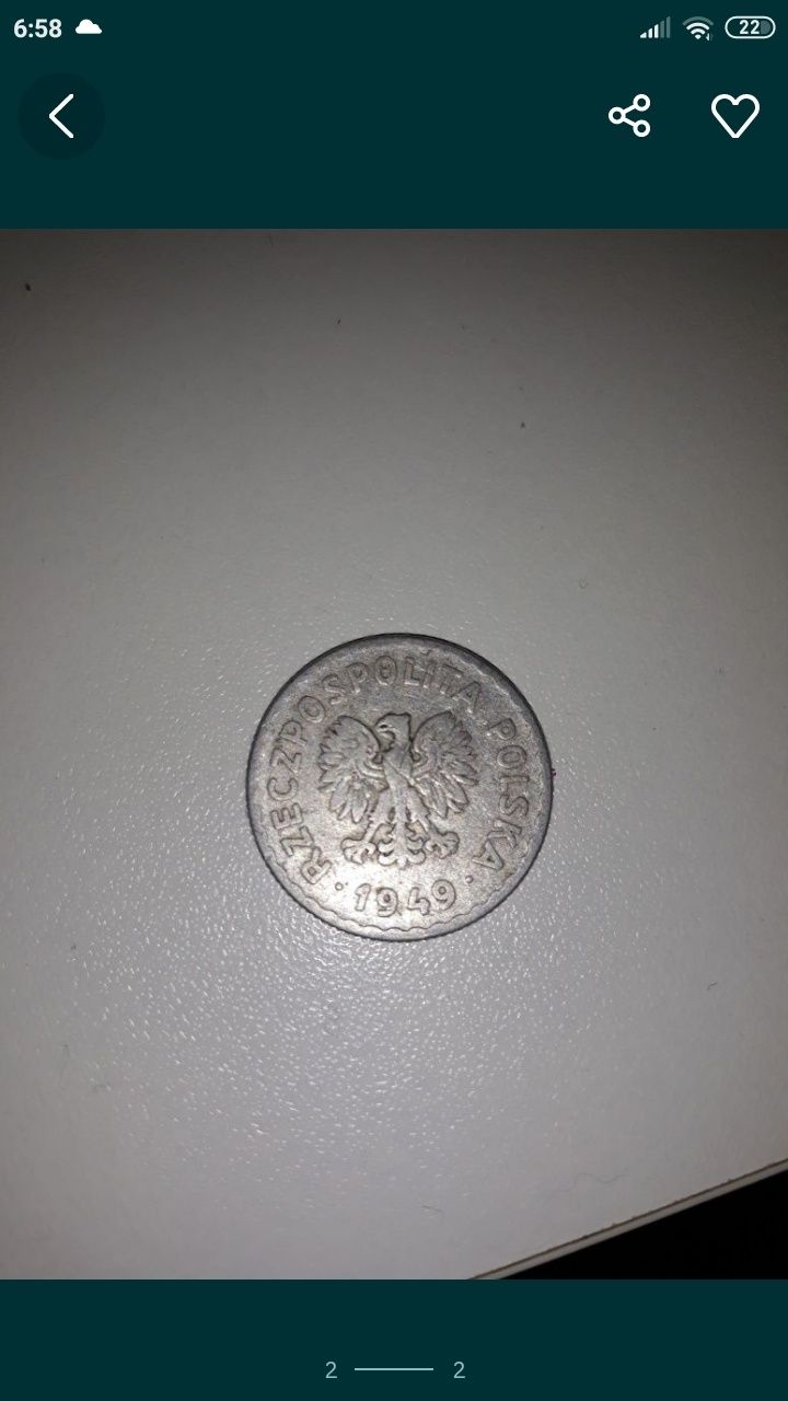 Moneta 1zl. 1949