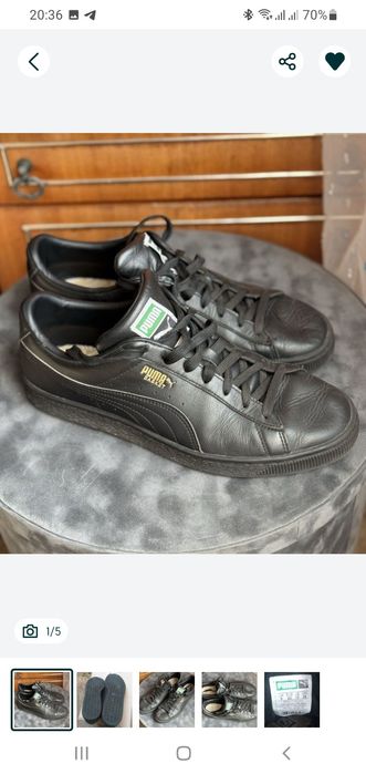 Кеды кроссовки кожанные Puma Basik 43р.28см. 43р 28см.