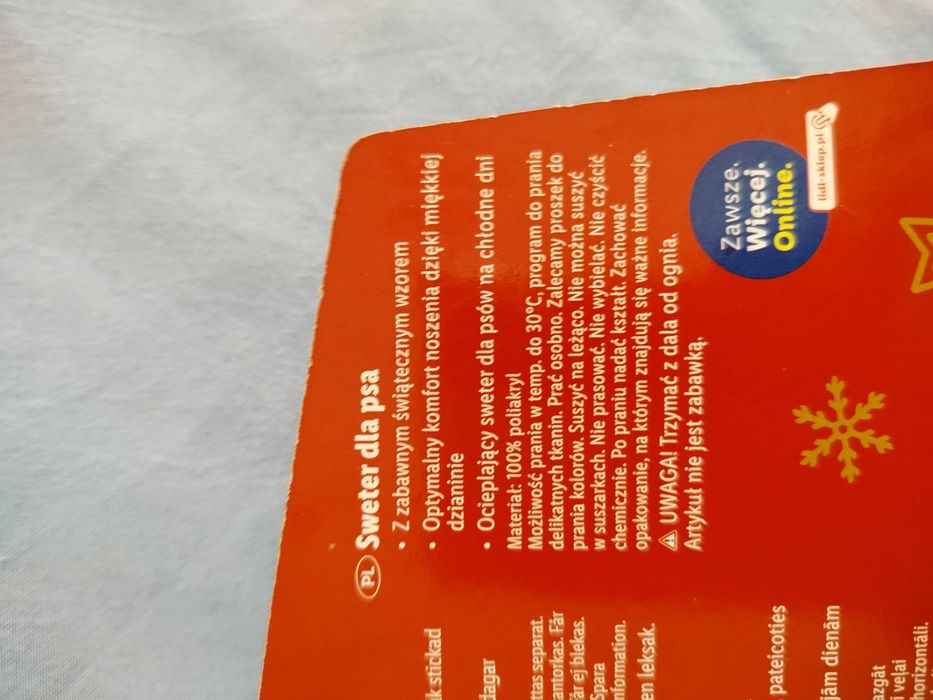 Sweter swiąteczny dla psa