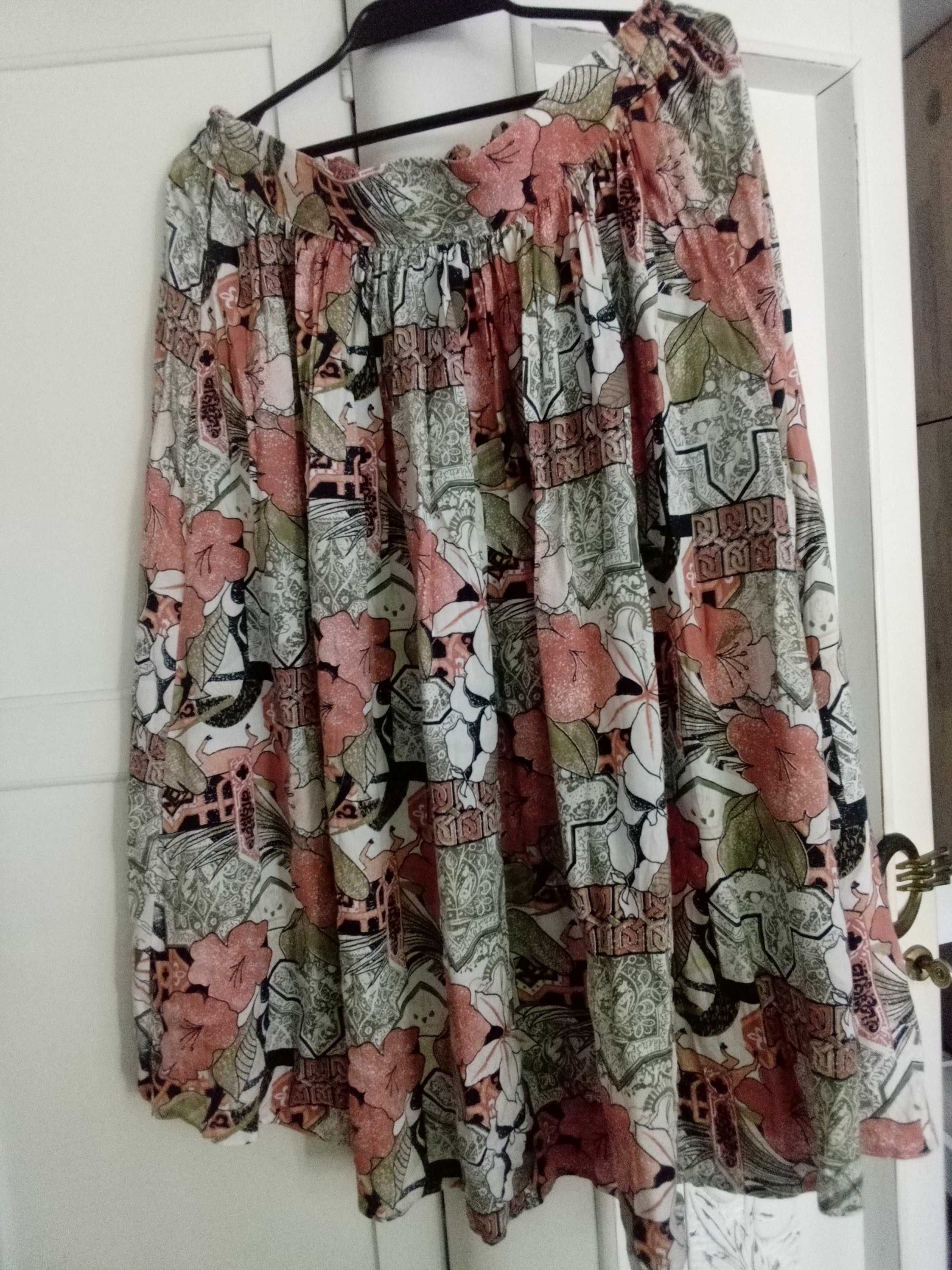 jak NOWA St.Michael angielska spódnica wiskozowa letnia 42 XL