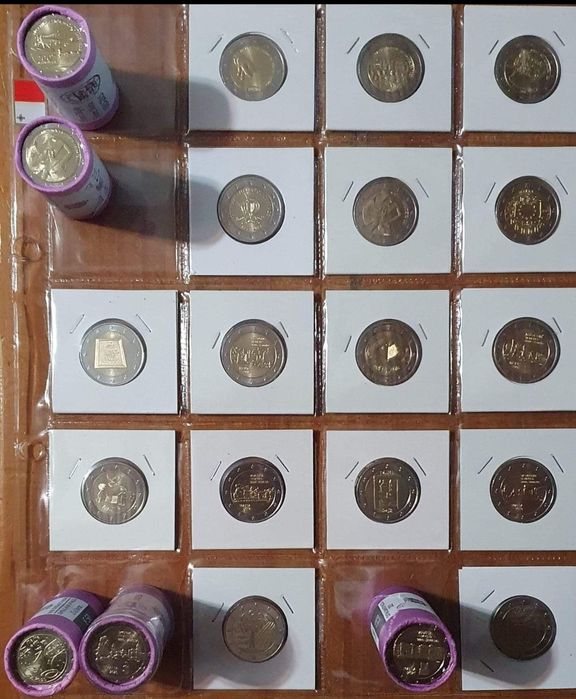 Rolos e Moedas de euros - novas UNC