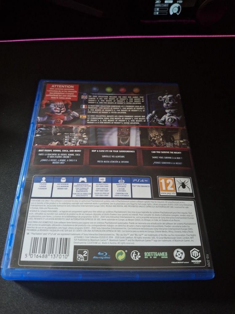 Gra Five nights at Freddys  na PS4 (FNAF)