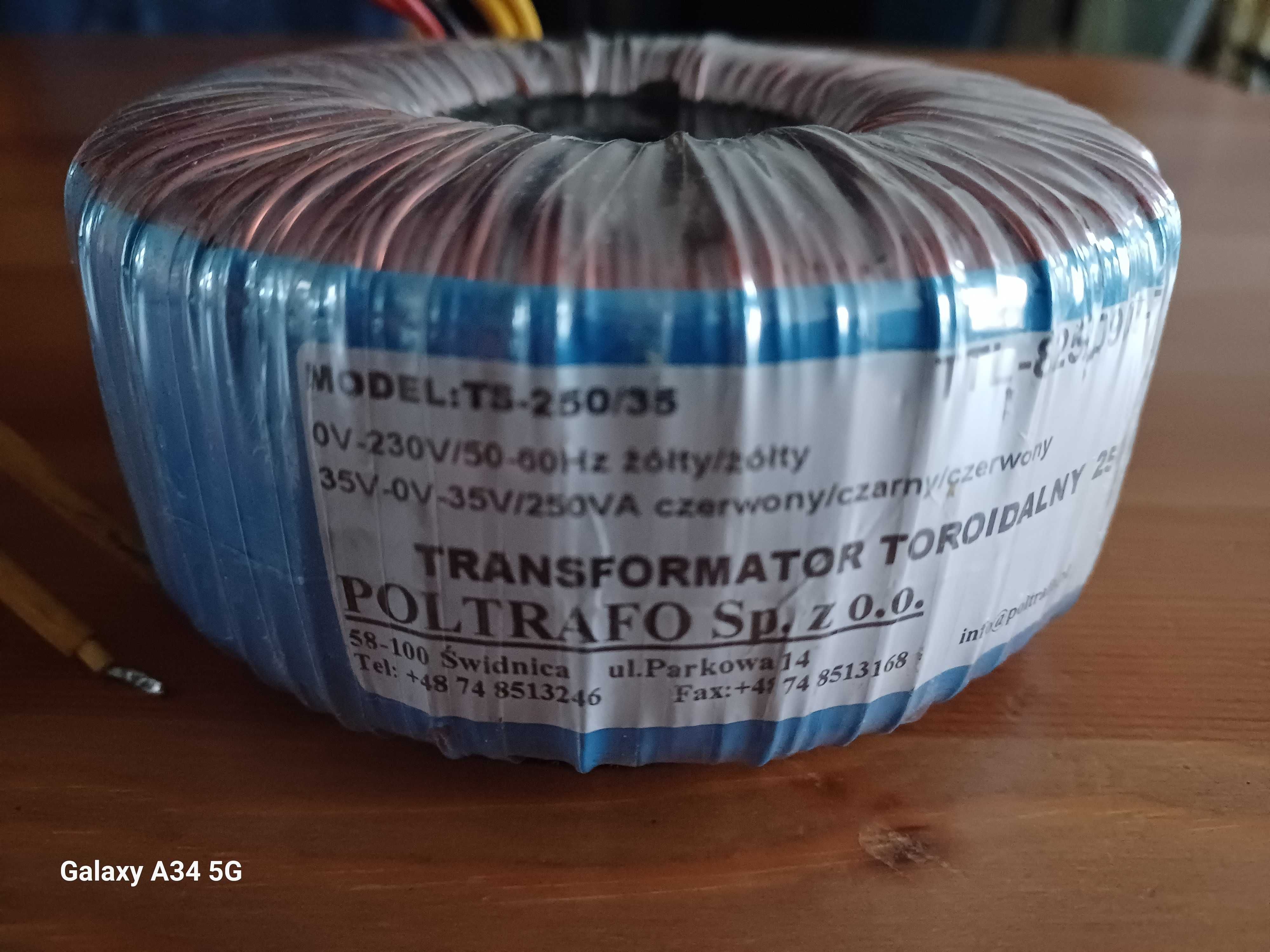 Transformator toroidalny 250VA 2x35V
