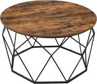 Nowy okrągły stolik kawowy / loft / stoliczek / rama / VASAGLE !6177!