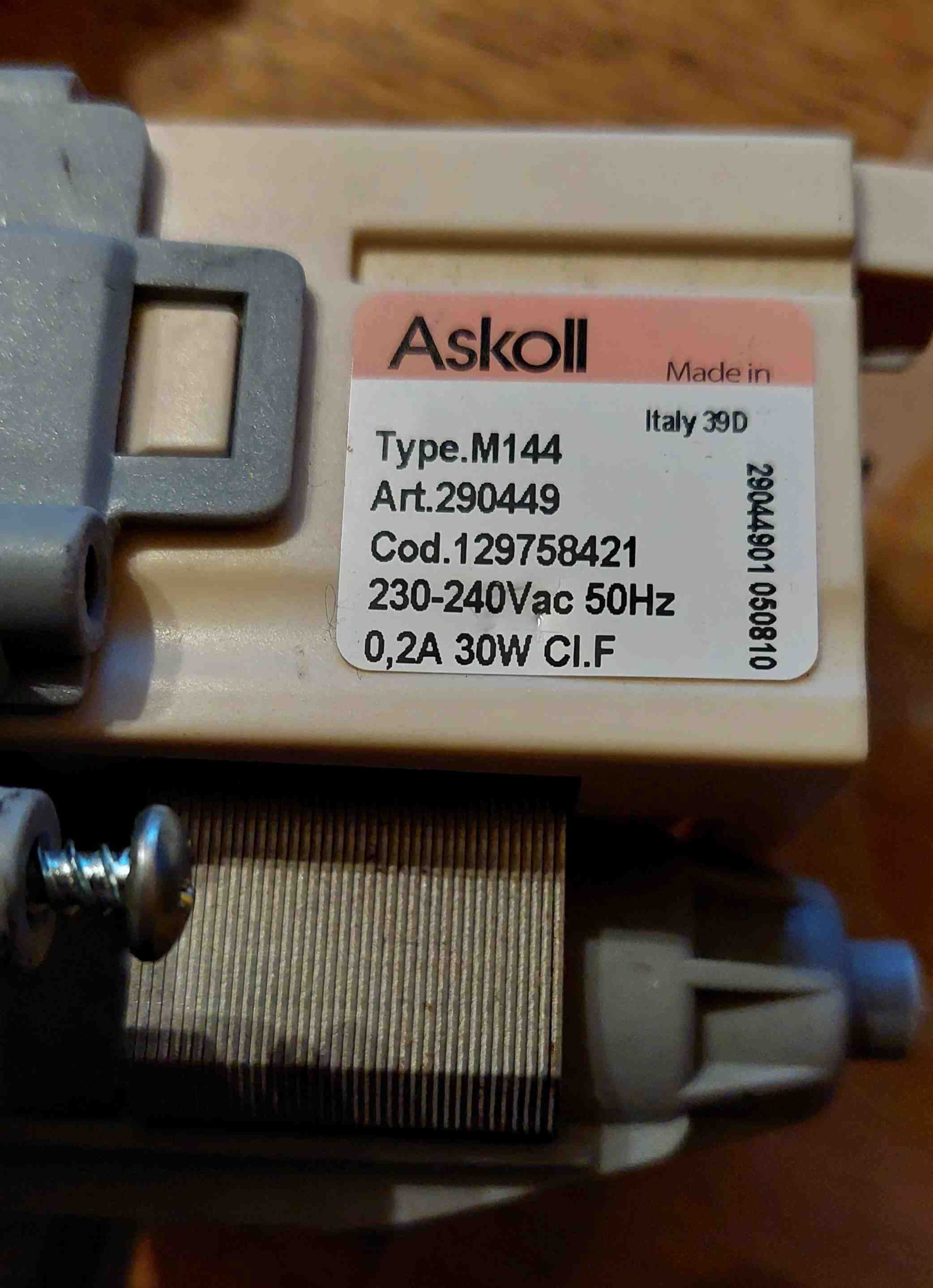 Pompa odpływowa pralki Askoll M144 Electrolux