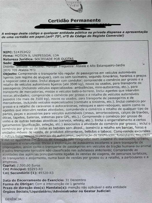 Empresa TVDE 2017