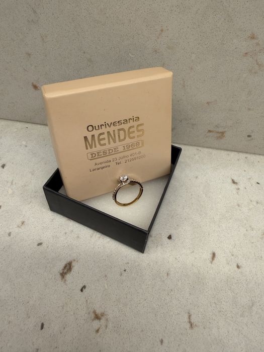 Anel ouro branco e ouro amarelo