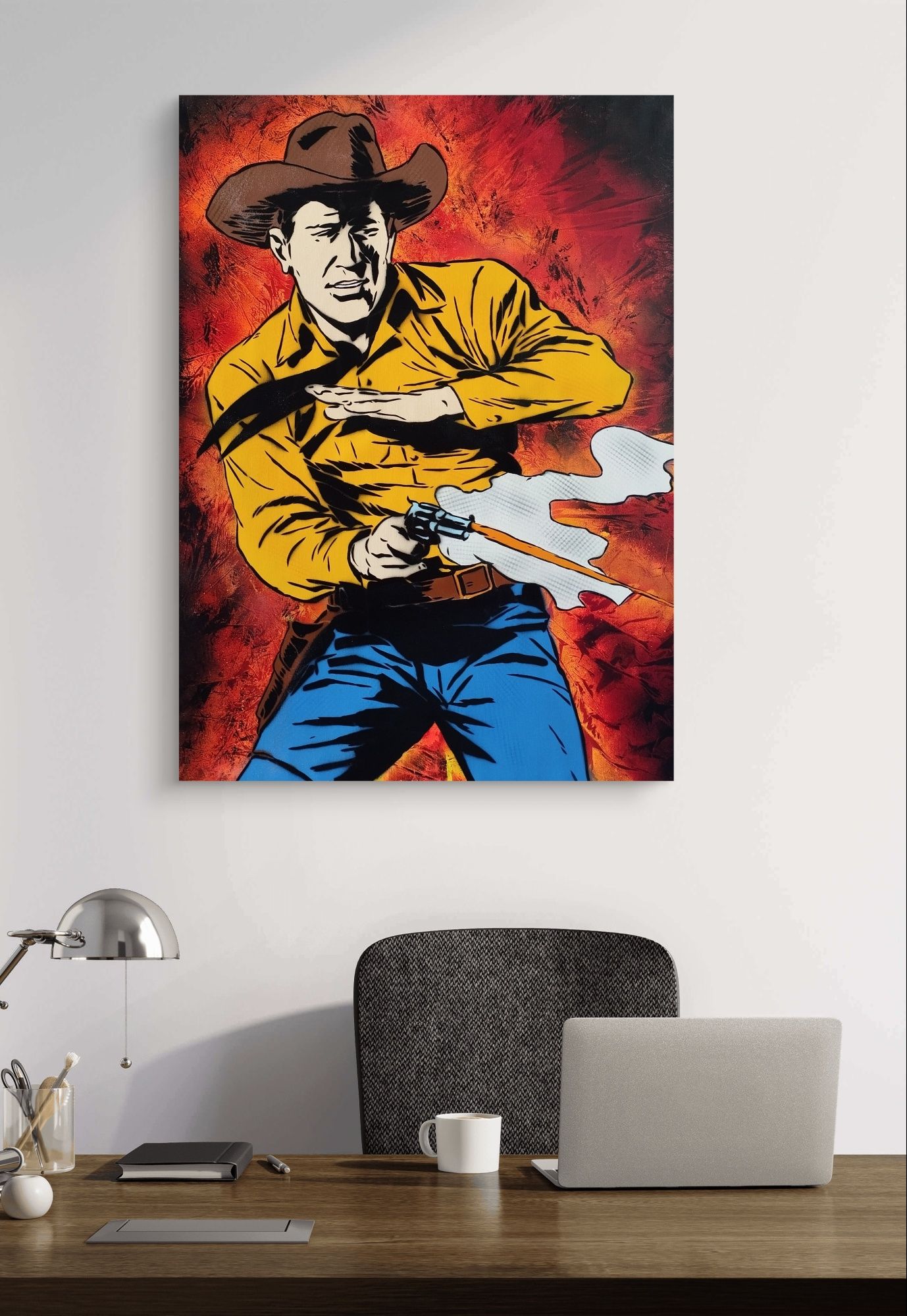 Tex Willer pintura em tela