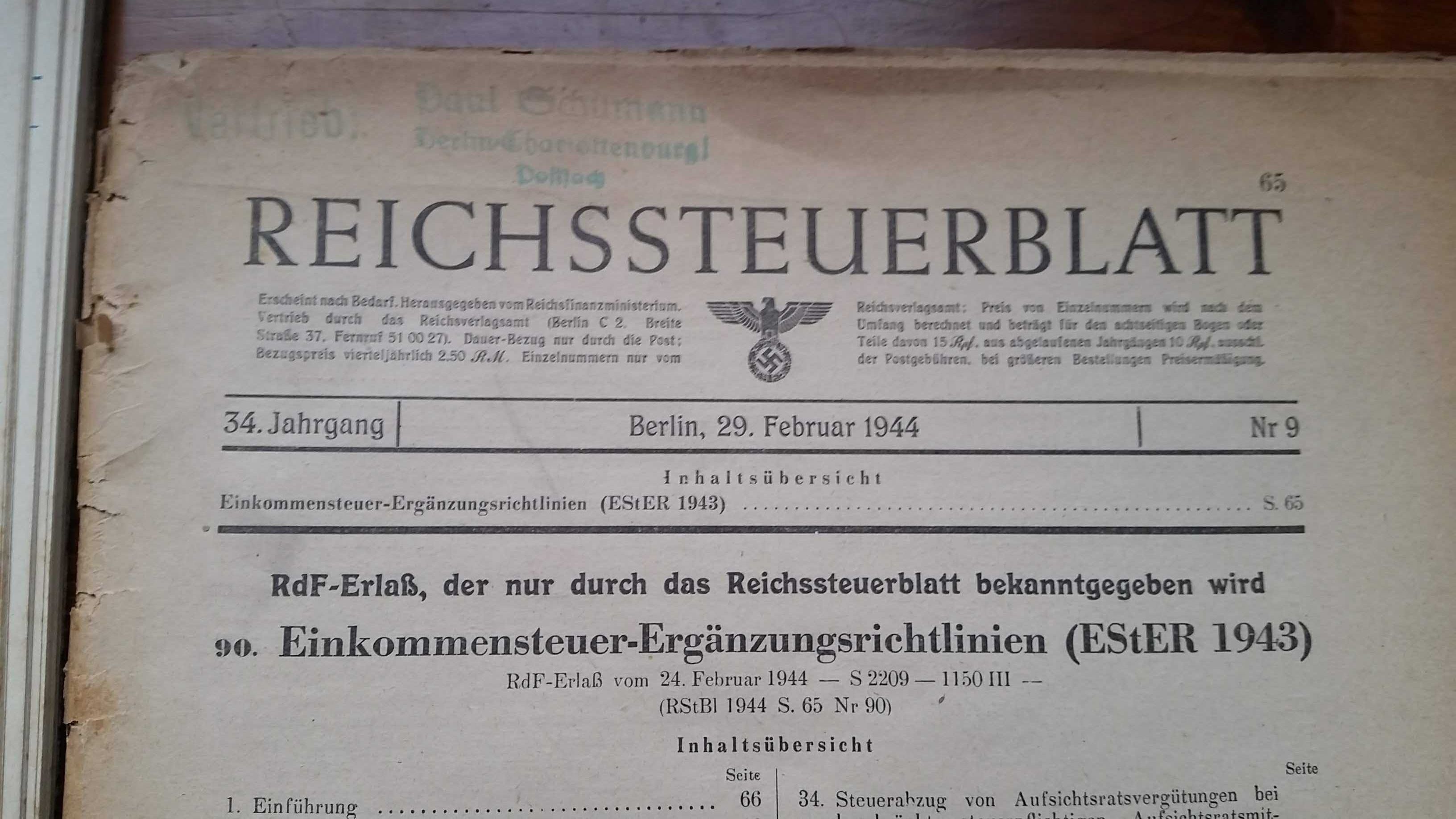 Kartki na ubrania Trzecia Rzesza Reichskleiderkarte 1941