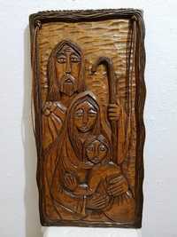 Rzeźba w drewnie "Święta Rodzina"