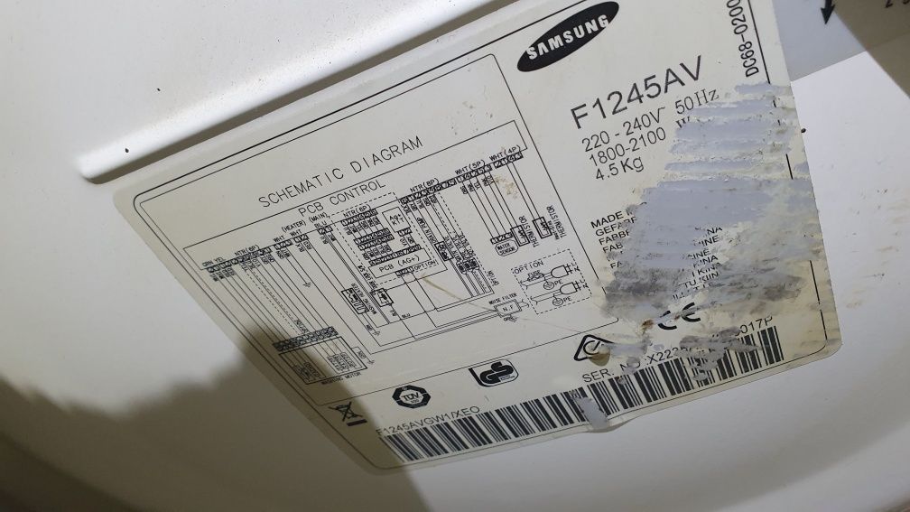 Pralka Samsung F1245AV - Wszystkie części