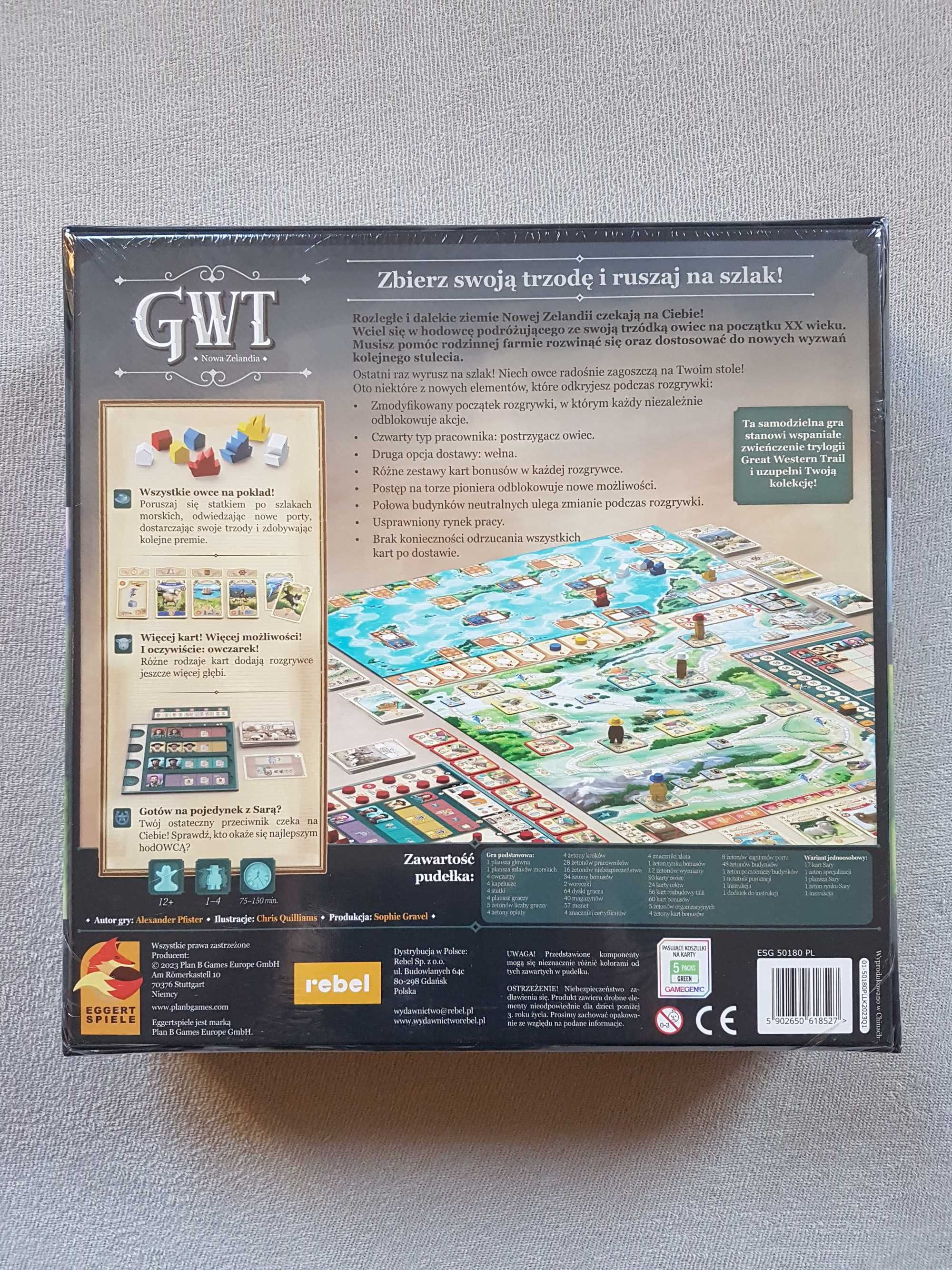 gra planszowa Great Western Trail Nowa Zelandia (folia)