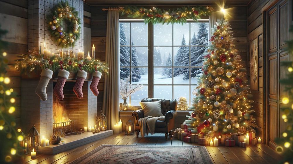 Банер для Фото Зони на Новий рік. Фон, Наліпки, Банера на свята,