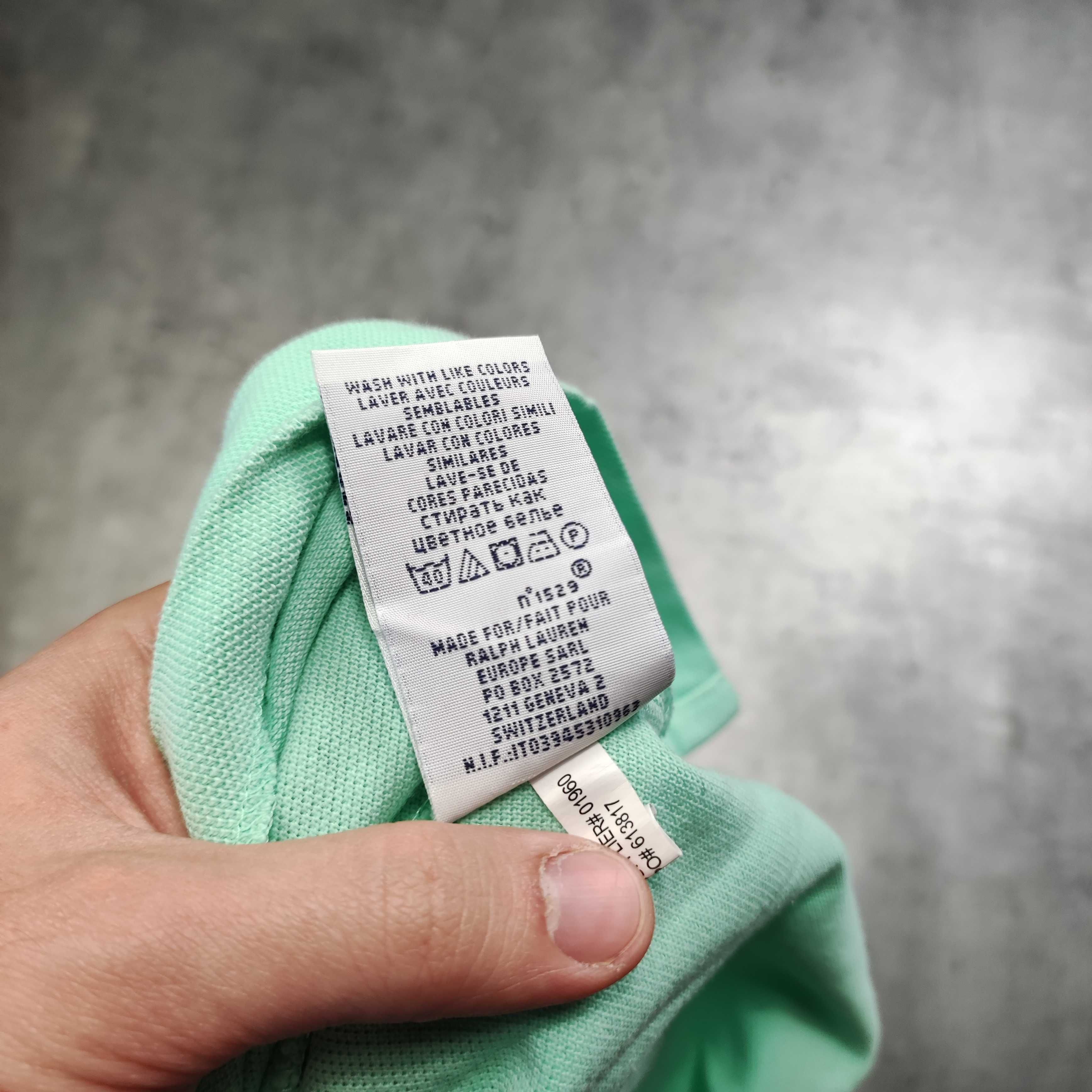 MĘSKA Koszulka Polo Elegancka PREMIUM Miętowa Polo Ralph Lauren Konik