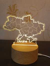 Нічник карта України