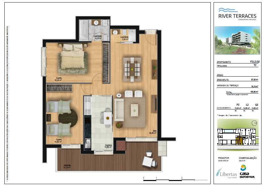 Apartamento T2 totalmente mobilado no centro de Pombal, Leiria