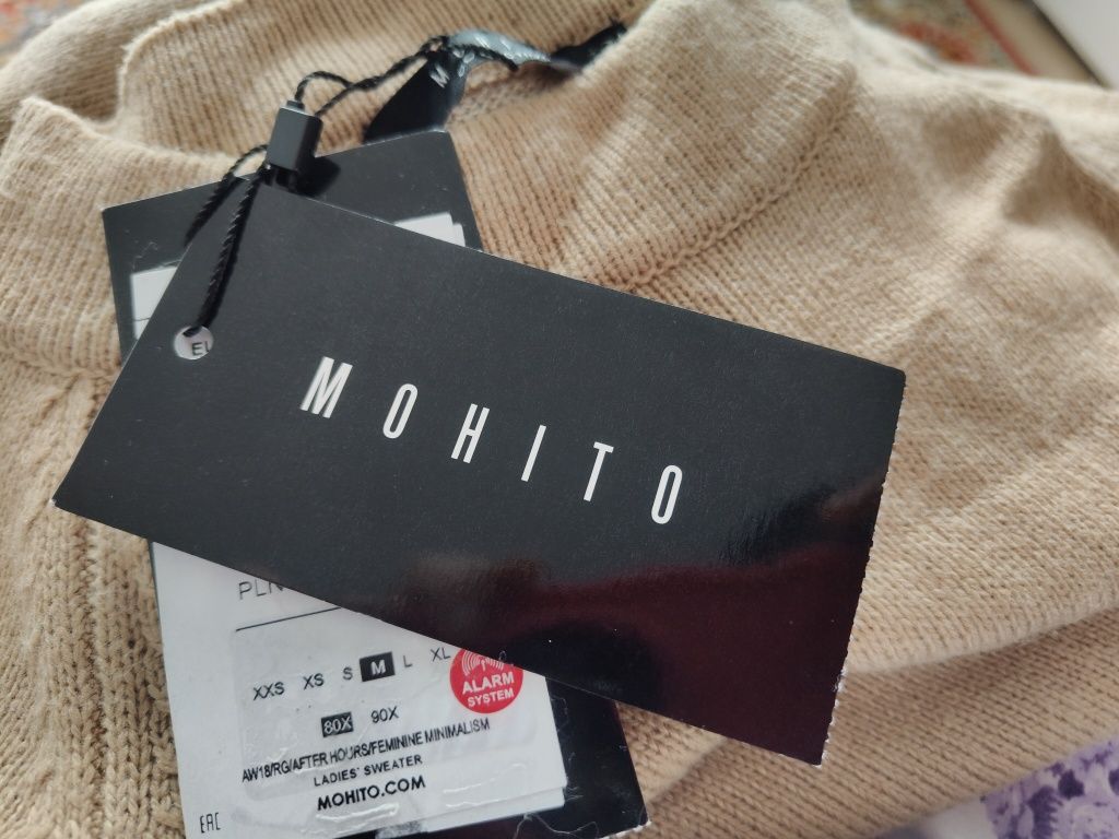Mohito beżowa sukienka dzianinowa 38 M / 40 L nowa z wełną