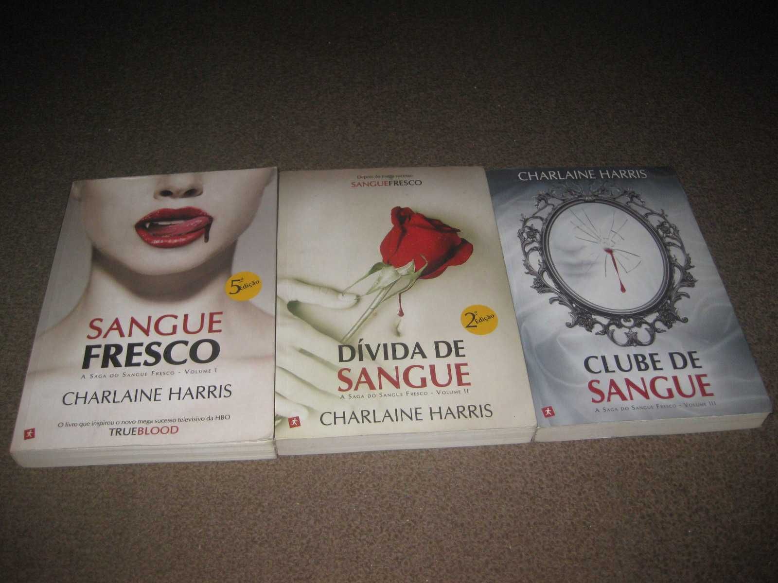 3 Livros de Charlaine Harris/ A Saga do Sangue Fresco. Trilogia.