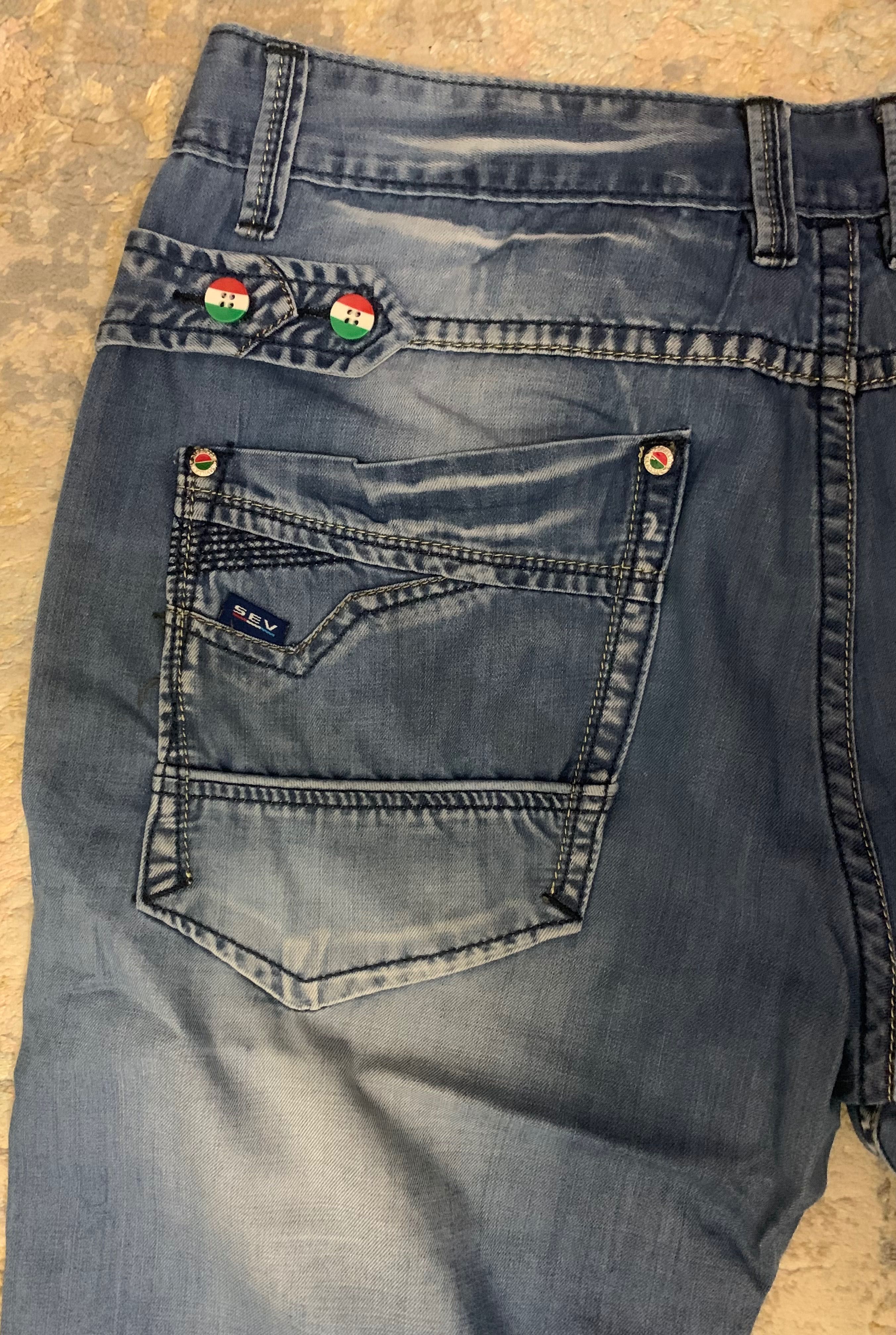 Мужские джинсовые шорты Jeans Sevilla синие 34 размер Оригинал